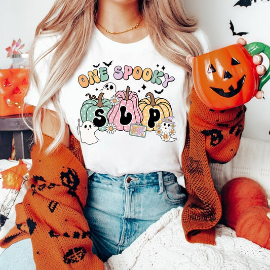 Halloween Speech Therapy Shirt, One Spooky SLP, SLP Shirt, Trick or Speech, Speech Therapist, Speech Language Pathologist, Spooky SLP Shirt